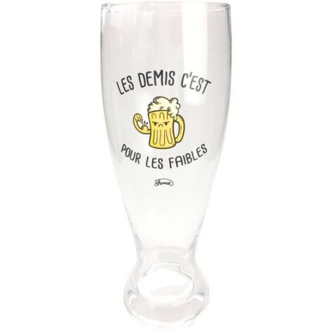 Verre à bière XXL - SHAMAN - 40-2X-013 - Transparent - 1,5 litres - Inscription noire