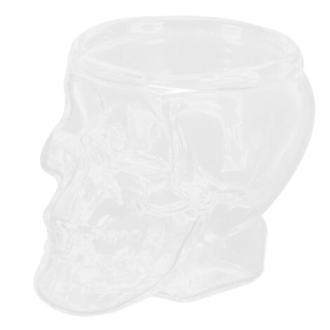 Verre à cocktail crâne transparent innovant pour vin et boissons