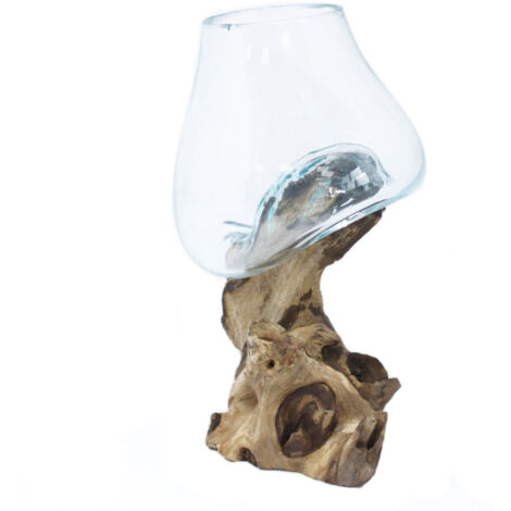 Verre à fondue sur bois - Bol moyen- Vendu par 1