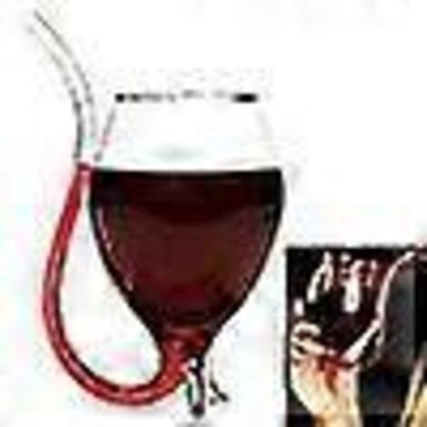 Verre à vin de 300 ml avec bec verseur, verre à vin rouge transparent et élégant, idéal comme cadeau ou verre à jus pour les fêtes (1 pièce)