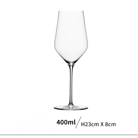 Verre à vin en cristal soufflé à la bouche, 400 ml, idée cadeau élégant