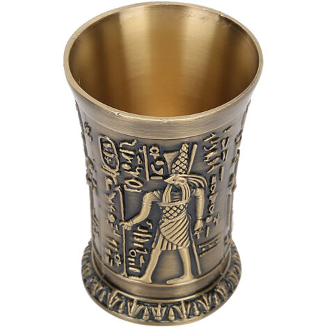 Verre à Whisky Vintage en Métal, Mini Tasse Estampée à la Main, Décoration Cadeau Ornement (Cuivre)