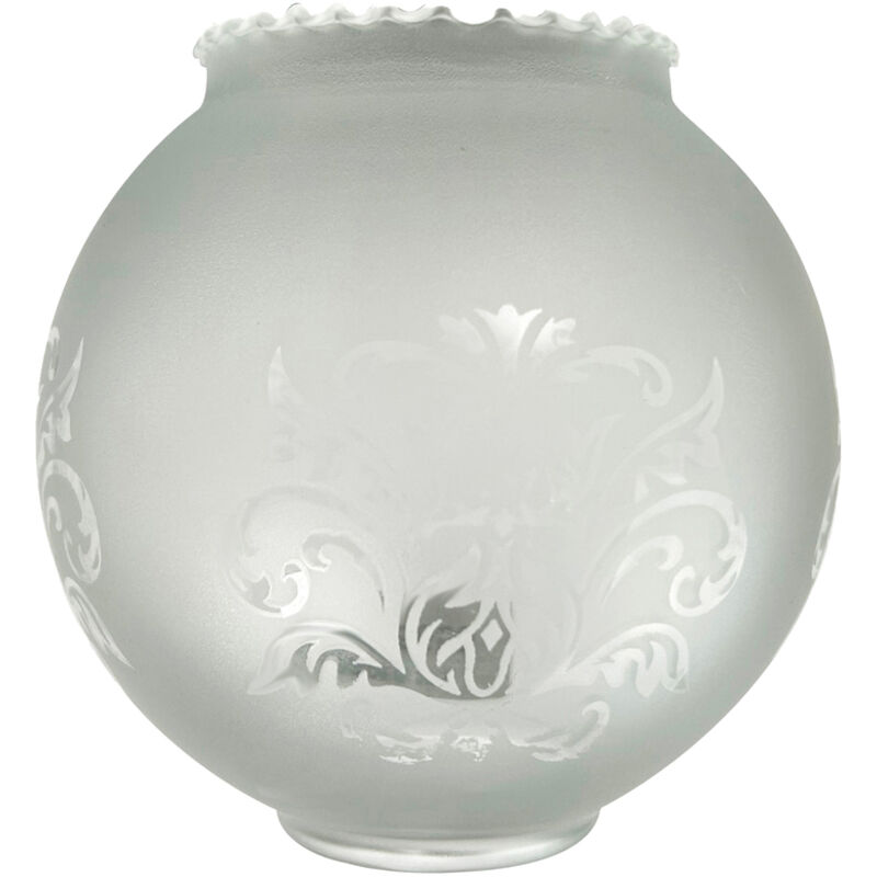 Verre Boule Satiné Blanc et Gravé – Élégance Intemporelle pour Lustres et Appliques Tibelec Verre Boule Satiné Blanc et Gravé – Élégance Intemporelle pour Lustres et Appliques Tibelec