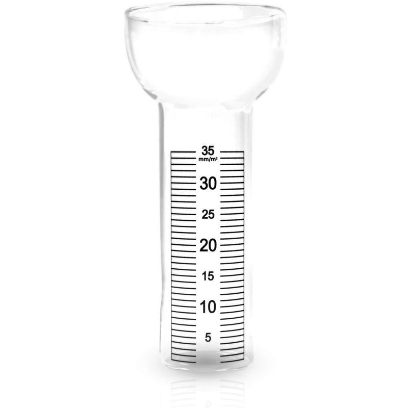 Verre De Remplacement pour Pluviomètre Motif Grenouille, Souris, Corbeau, etc. avec Échelle jusqu'à 35mm/m²