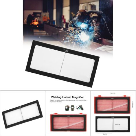 Verre de soudure avec loupe intégrée - Lentille de protection oculaire pour soudeur - Dioptries 0.75/1.25/1.75/2.25 (1.25)