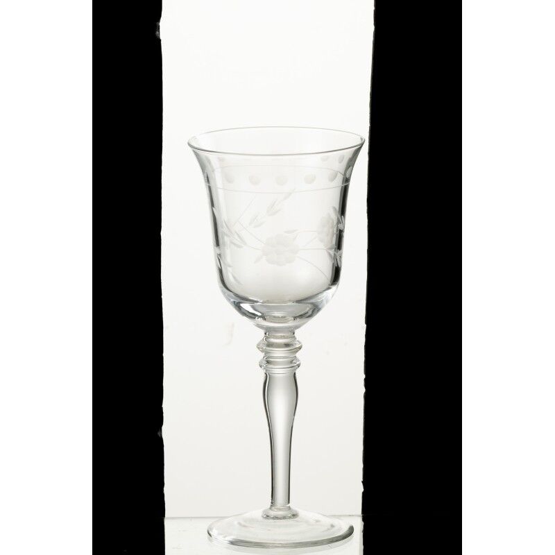 Jolipa - Verre de vin en Verre transparent 8,5x8,5x20cm