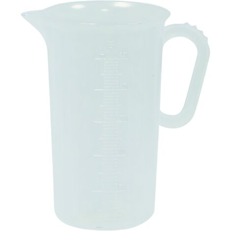 Verre doseur 250 ml – Polypropylène transparent – Graduation incassable – Résistance chimique élevée pour dosage précis