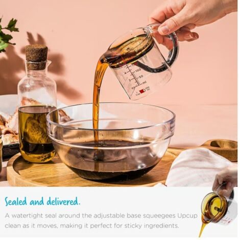 Verre Doseur Réglable avec Graduations Intégrées – Pour des Mesures de Liquides et Solides Précises en Cuisine et Pâtisserie – Éliminez le Besoin de Plusieurs Tasses à Mesurer