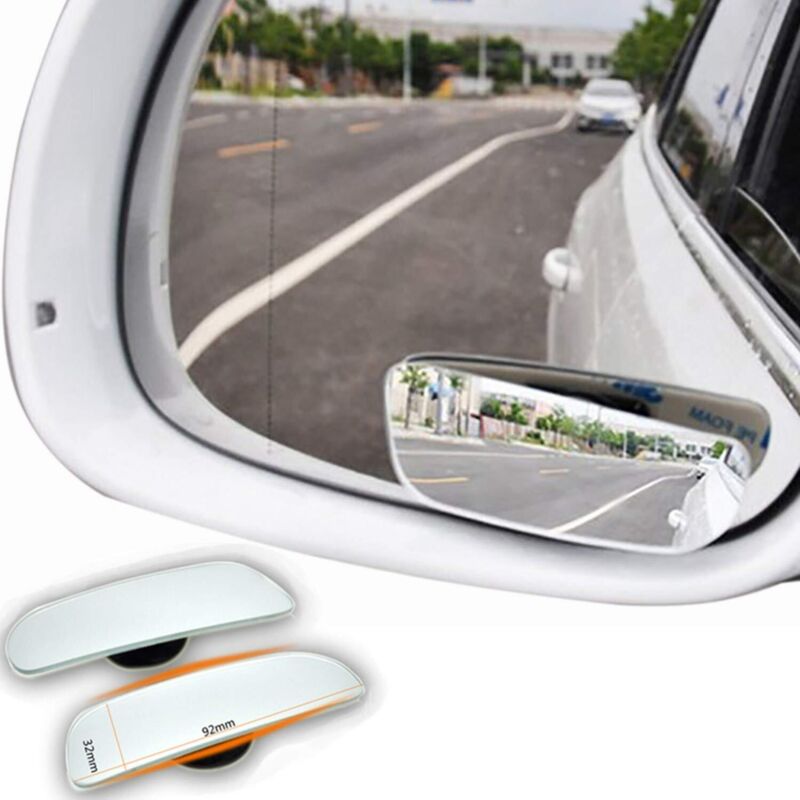 Verre en verre aveugle mirroir auto, rétroviseur aveugle miroir latéral 360 ° grand angle réglable, 2 pièces haute qualité