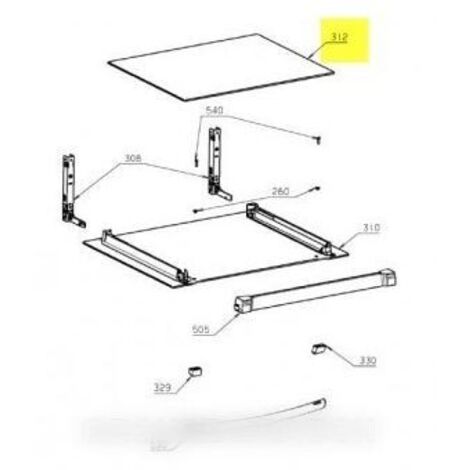VERRE INTERMEDIAIRE POUR FOUR ELECTROLUX