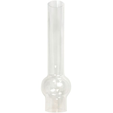 Verre Matador pour lampe a pétrole, verre clair translucide haut. 260mm, diam. 53mm - Tibelec