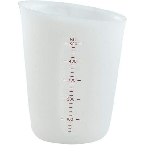 Verre Mesureur Verre Doseur Gradué Tasse à Mesurer en Silicone De Cuisine Réutilisable Tasse à Mesurer De Farine 250 ML / 500 ML pour La Cuisine