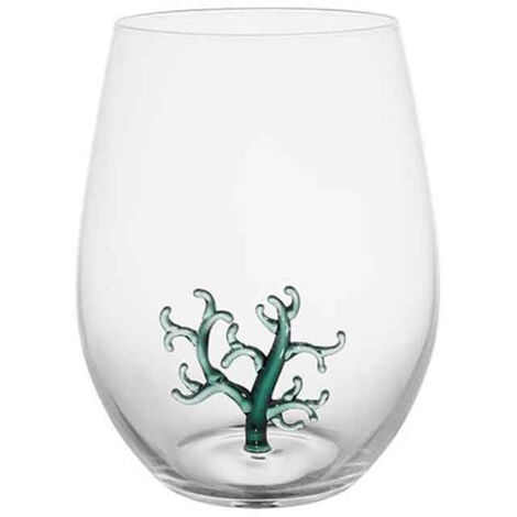 Verre oasis turquoise 10x10x12cm