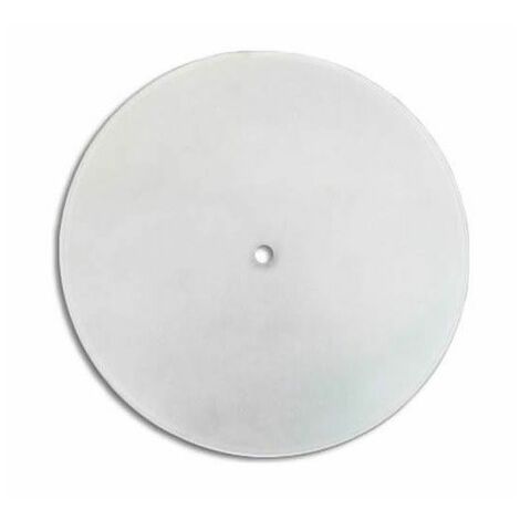 Verre rond bombé mat avec trou central 20 cm LB 529521