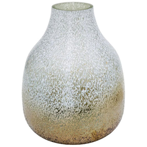 Verre Round Frosted Vase - Glass - L21 x W21 x H25 cm - Gold