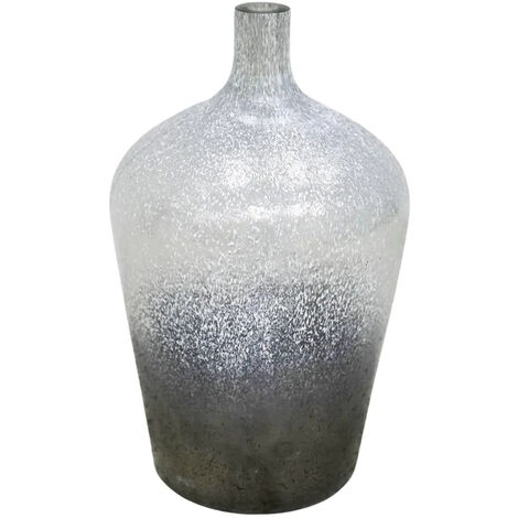 Verre Stem Frosted Vase - Glass - L20 x W20 x H29 cm - Atlantic Blue