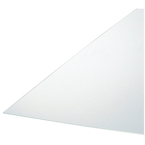 Plaque PVC transparente et nervurée (greca) Transparent, l : - 109cm, L : -  3m