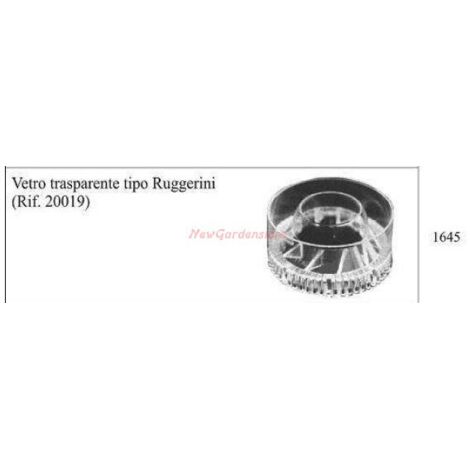 Verre transparent pour tracteur RUGGERINI 1645