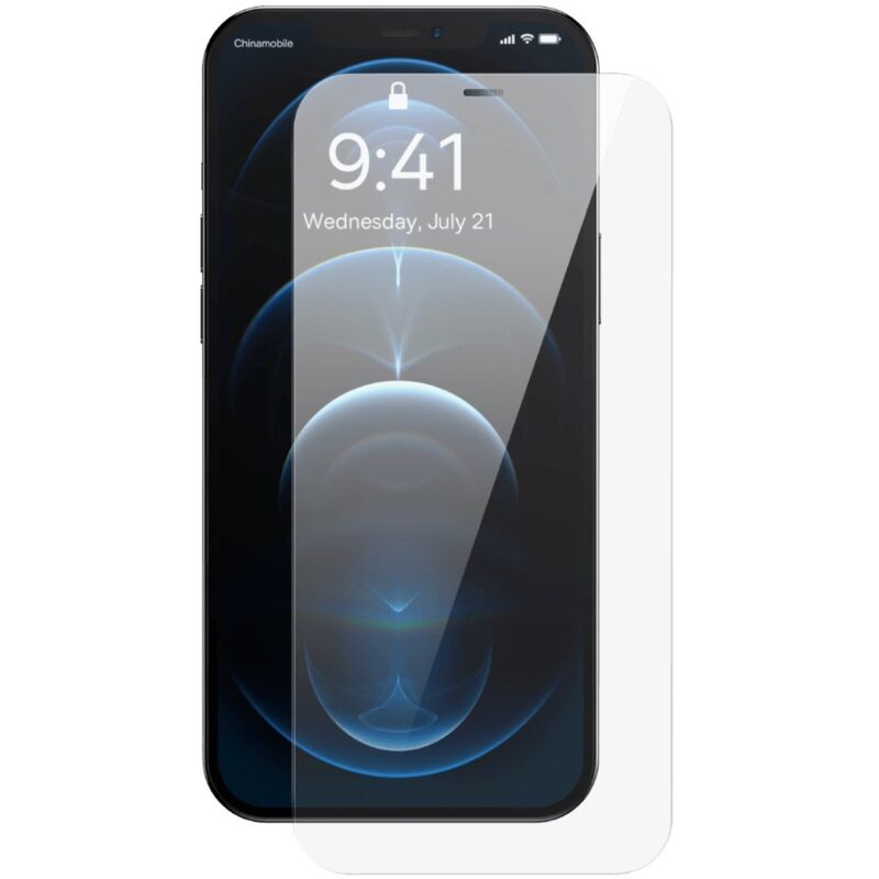 Verre trempé pour iPhone 12 Pro Max avec cache haut-parleur 0,4 mm SET