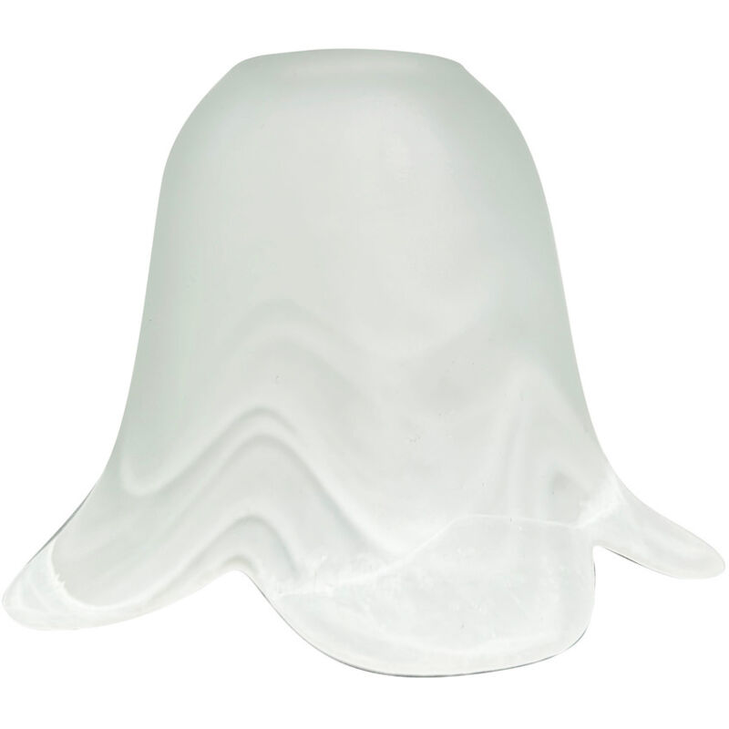 Verre Tulipe Satiné Blanc Marbré – Élégance Sophistiquée pour Lustres et Applique Tibelec