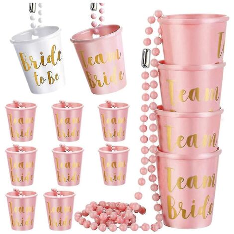 Verres à shot avec chaînette, gobelets Jga à suspendre, lot de 14 gobelets pour enterrements de vie de jeune fille et fêtes entre amis, verres à shot