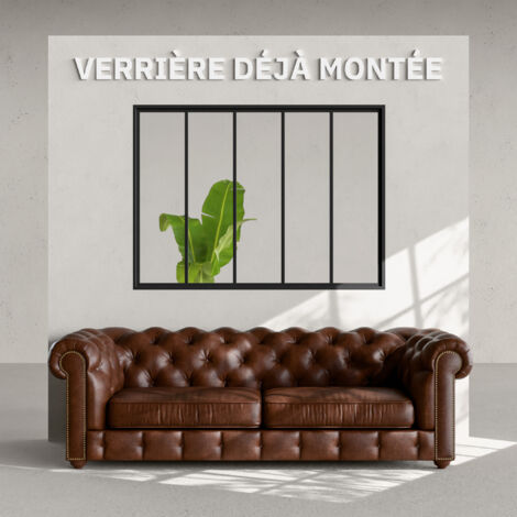 Verrière 5 Carreaux - Déjà Montée - Noir Mat