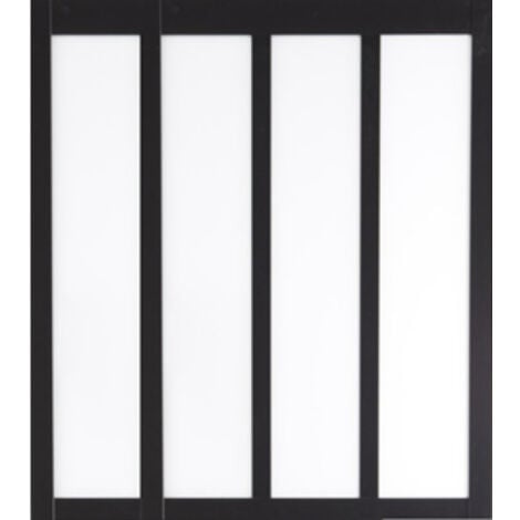 verriere Bois Mdf Noir 4 Vitrages Clairs H1080 Mm X L1478 Mm Gd Menuiseries