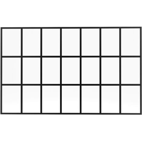 VENTE-UNIQUE Verrière style orangerie en aluminium thermolaqué - 210x130 cm - Noir - ORANSA