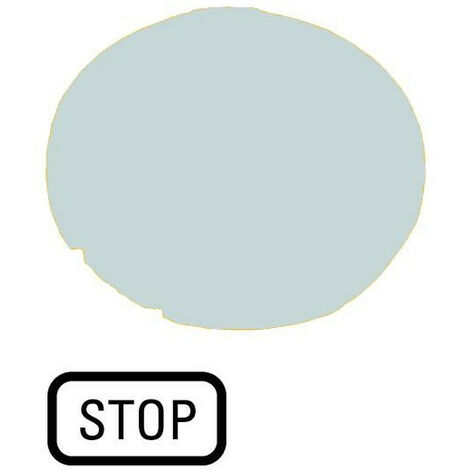 Verrine pour boutons-poussoirs plate blanche STOP EATON M22-XDL-W-GB0