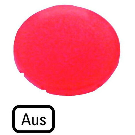 Verrine pour boutons-poussoirs plate rouge ARRET EATON M22-XDL-R-D5