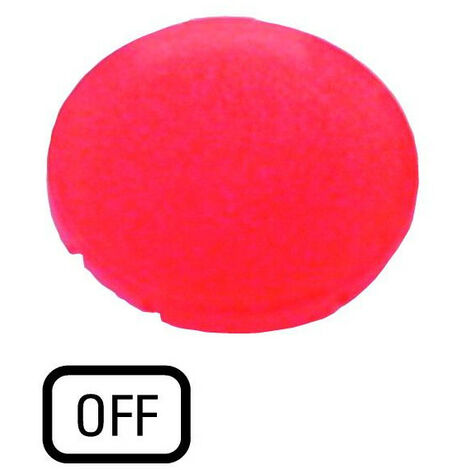 Verrine pour boutons-poussoirs plate rouge OFF EATON M22-XDL-R-GB5