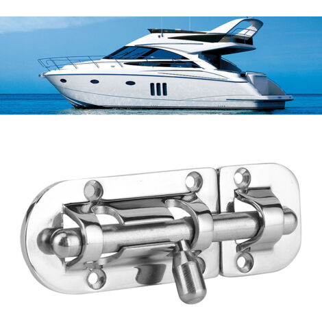 Verrou à barillet en acier inoxydable pour porte de cabine de bateau, serrure de trappe marine, quincaillerie maritime 110 x 38mm