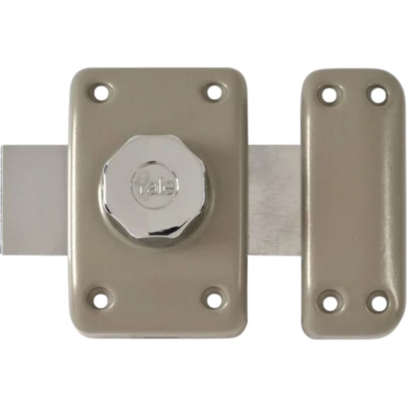 Yale - Verrou de porte à bouton cylindre ø23 mm longeur 45mm beige