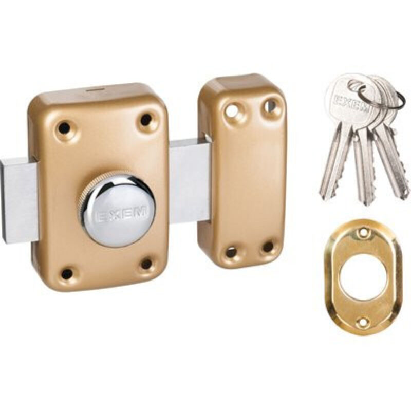 Verrou de sûreté à bouton Exem 40 mm