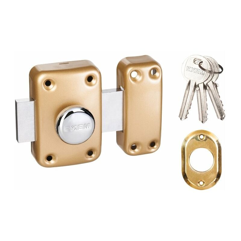 Verrou de sûreté à bouton - Exem - 45 mm