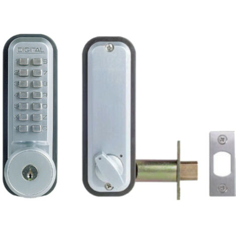 Verrou à code mécanique pêne dormant +clé de secours à larder UNICODE 2210CS - UNITECNIC - U300.1.235