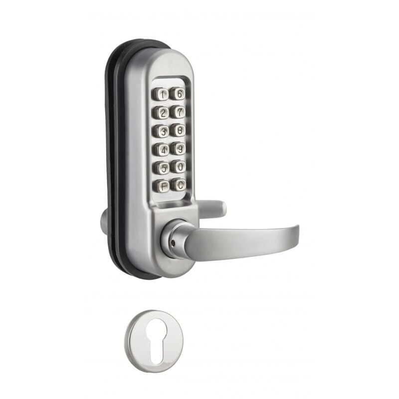 Verrou à combinaison mécanique pour serrure encastrable pour porte intérieure, carré 7mm, chromé mat