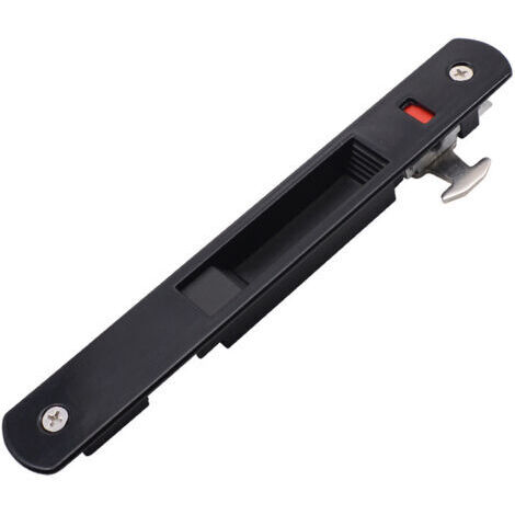 Verrou à crochet pour porte coulissante, verrou unilatéral en alliage d'aluminium, joint pour porte vitrée, verrou de fenêtre à crochet à 90 degrés, acier inoxydable noir