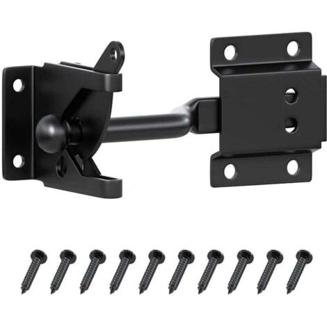 Verrou à levier autobloquant avec poignée de verrouillage automatique, adapté aux portails de jardin, clôtures en bois, portes de grange, en acier au carbone.