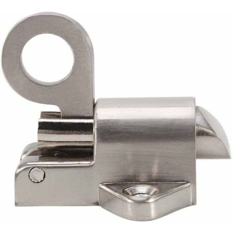 Verrou à Ressort de Sécurité en Alliage de Zinc Pull Bague Bounce Boulon de Porte pour Abri de Jardin de Fenêtre Portail Toilettes Chambre à Coucher