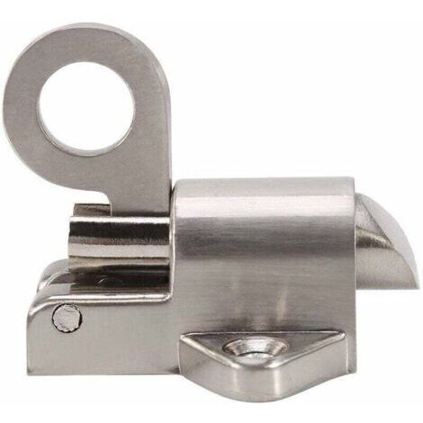 Verrou à Ressort de Sécurité en Alliage de Zinc Pull Bague Bounce Boulon de Porte pour Abri de Jardin de Fenêtre Portail Toilettes Chambre à Coucher