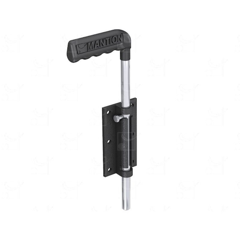 Mantion - Verrou à douille pour portail à visser - 300 mm - cataphorèse noir.zingué