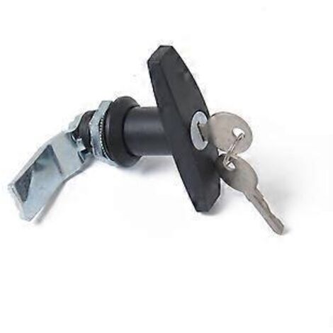 Verrou antirouille en forme de T pour porte de tiroir, de coffre à outils ou de caravane/camping-car (noir)