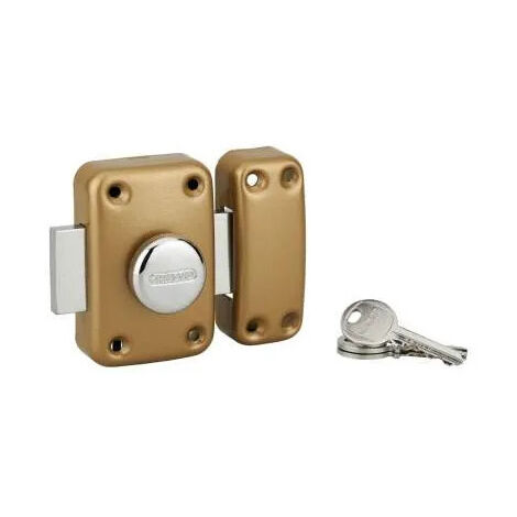Verrou APACHE, bouton et cylindre, 45 mm, epoxy or, 3 clés