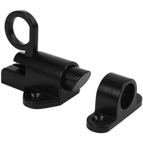 Verrou automatique boulon porte ressort sécurité alliage aluminium noir