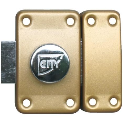 Verrou City 25 à bouton cylindre dépassant de 35 mm bronze - Bronze