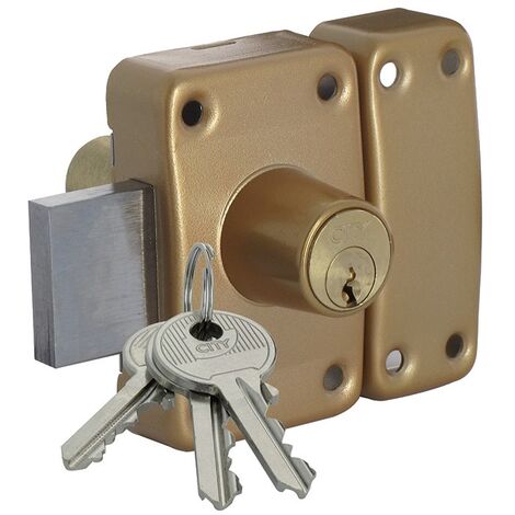 Verrou CITY 26 à double entrée gâche huisserie bois cylindre de 60mm ISEO 10022601
