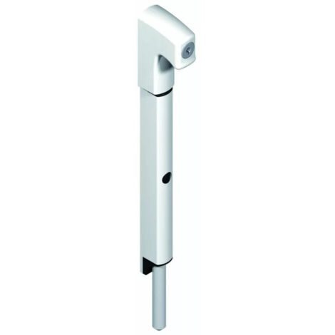 VERROU COND.APPLIQUE 250MM BLANC AVEC 2 CLES