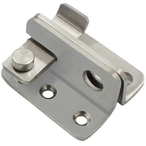 Verrou coulissant en acier inoxydable pour portail - 6,2 x 2,9 x 0,3 cm - Argent