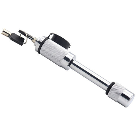 Verrou d'attelage de remorque, goupille de verrouillage récepteur, antivol avec capuchon étanche et 2 clés, pratique pour camion, bateau, voiture, accessoires auto (Blanc).